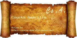 Csurka Amarilla névjegykártya